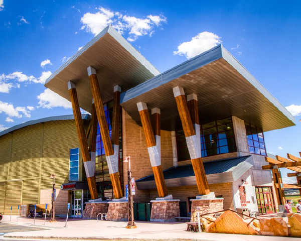 main entrance of the basin recreation center